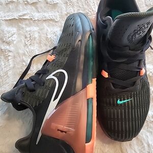 Nike Black and Orange Performance Sneakers